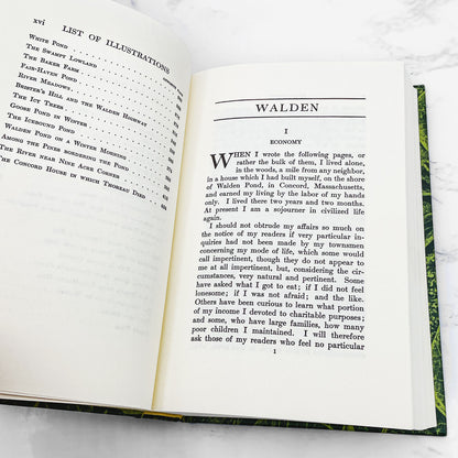 Walden, A Week on the Concord & Merrimack Rivers by Henry David Thoreau [DUAL HARDCOVER SET] 1996 • BOMC