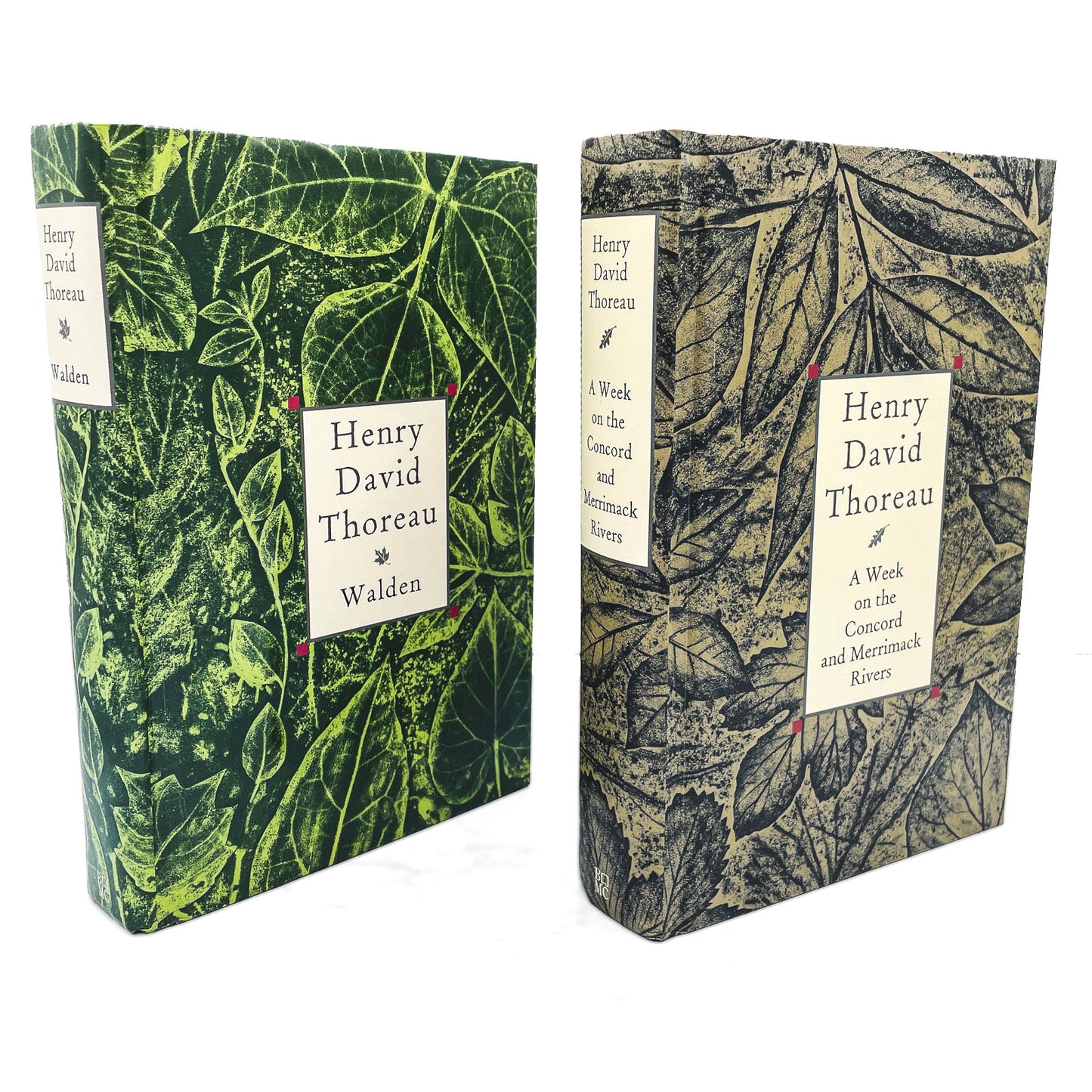 Walden, A Week on the Concord & Merrimack Rivers by Henry David Thoreau [DUAL HARDCOVER SET] 1996 • BOMC