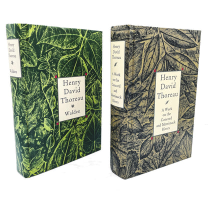 Walden, A Week on the Concord & Merrimack Rivers by Henry David Thoreau [DUAL HARDCOVER SET] 1996 • BOMC