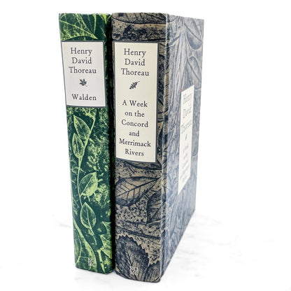 Walden, A Week on the Concord & Merrimack Rivers by Henry David Thoreau [DUAL HARDCOVER SET] 1996 • BOMC