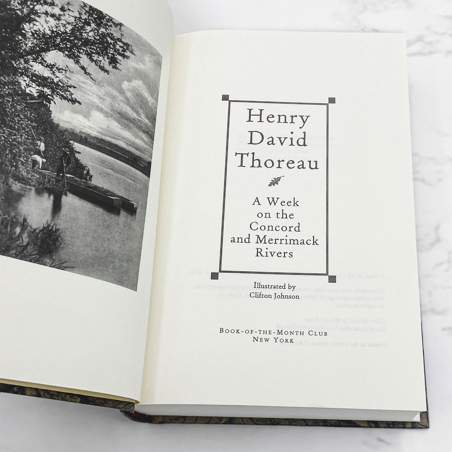 Walden, A Week on the Concord & Merrimack Rivers by Henry David Thoreau [DUAL HARDCOVER SET] 1996 • BOMC