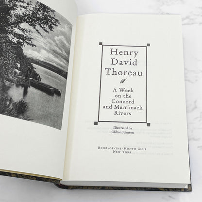 Walden, A Week on the Concord & Merrimack Rivers by Henry David Thoreau [DUAL HARDCOVER SET] 1996 • BOMC