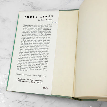 Three Lives by Gertrude Stein [ANTIQUE HARDCOVER] 1933 • New Directions
