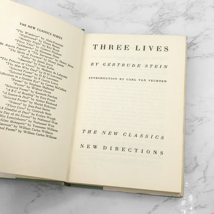 Three Lives by Gertrude Stein [ANTIQUE HARDCOVER] 1933 • New Directions