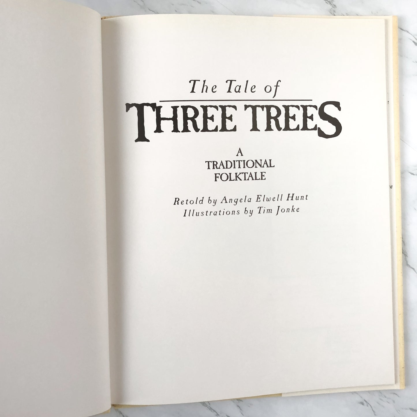 The Tale of Three Trees by Angela Elwell Hunt & Tim Jonke [FIRST EDITION] 1989 • Lion