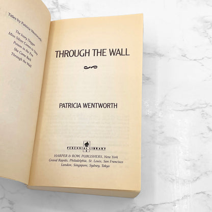Through the Wall by Patricia Wentworth [1989 PAPERBACK] • Perennial Library • Miss Silver #18