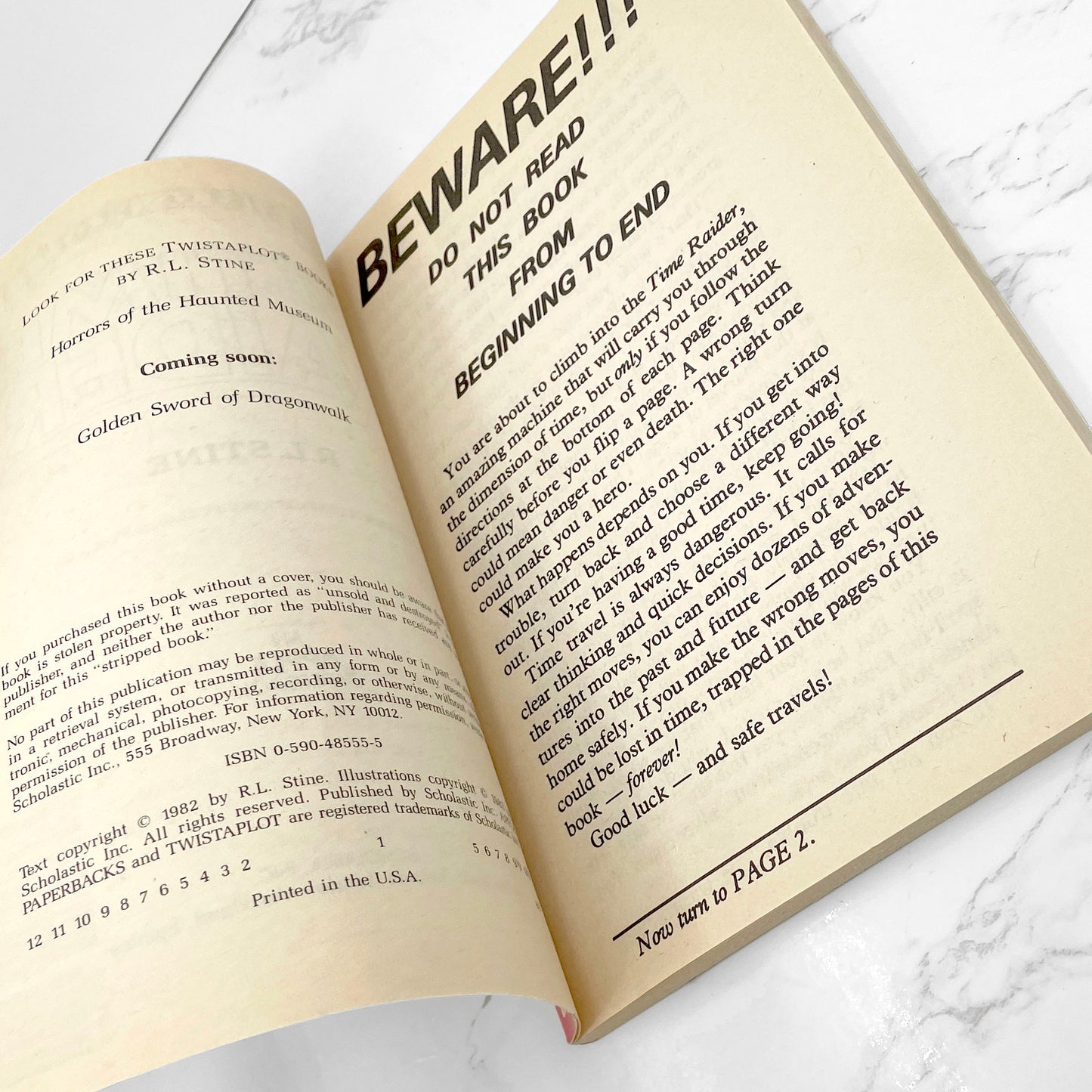 The Time Raider by R.L. Stine [TRADE PAPERBACK] 1992 • Twistaplot #1