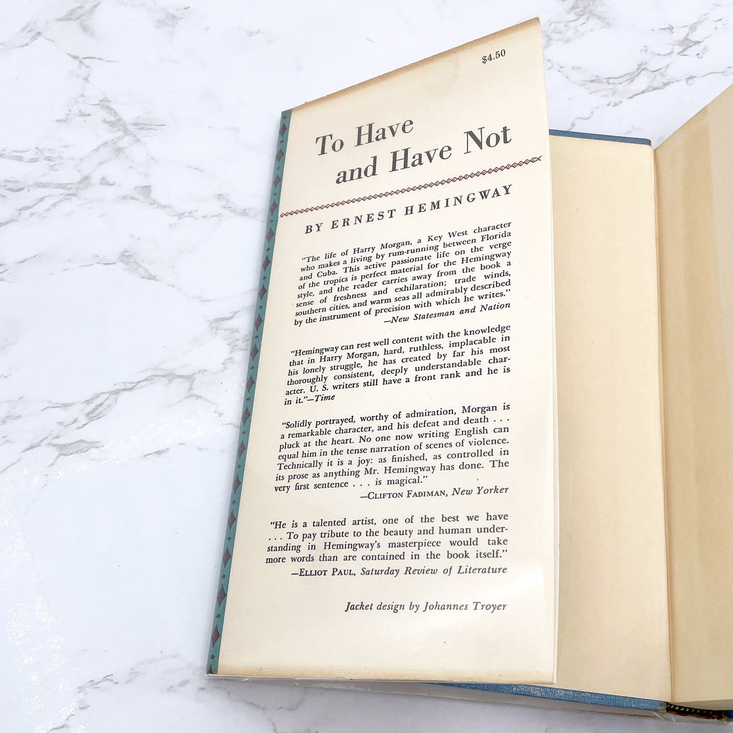 To Have and Have Not by Ernest Hemingway [SECOND EDITION HARDCOVER] 1954 • Charles Scribner's Sons