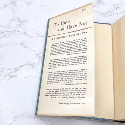 To Have and Have Not by Ernest Hemingway [SECOND EDITION HARDCOVER] 1954 • Charles Scribner's Sons