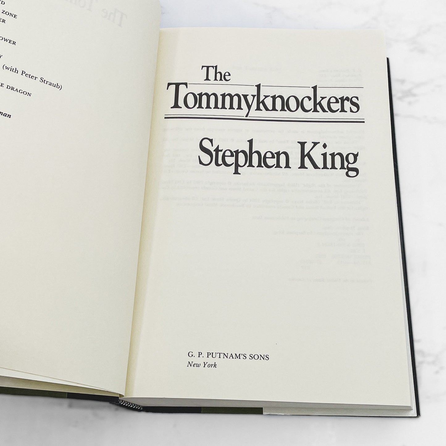 The Tommyknockers by Stephen King [FIRST BOOK CLUB EDITION] 1987 • Putnam • Mint