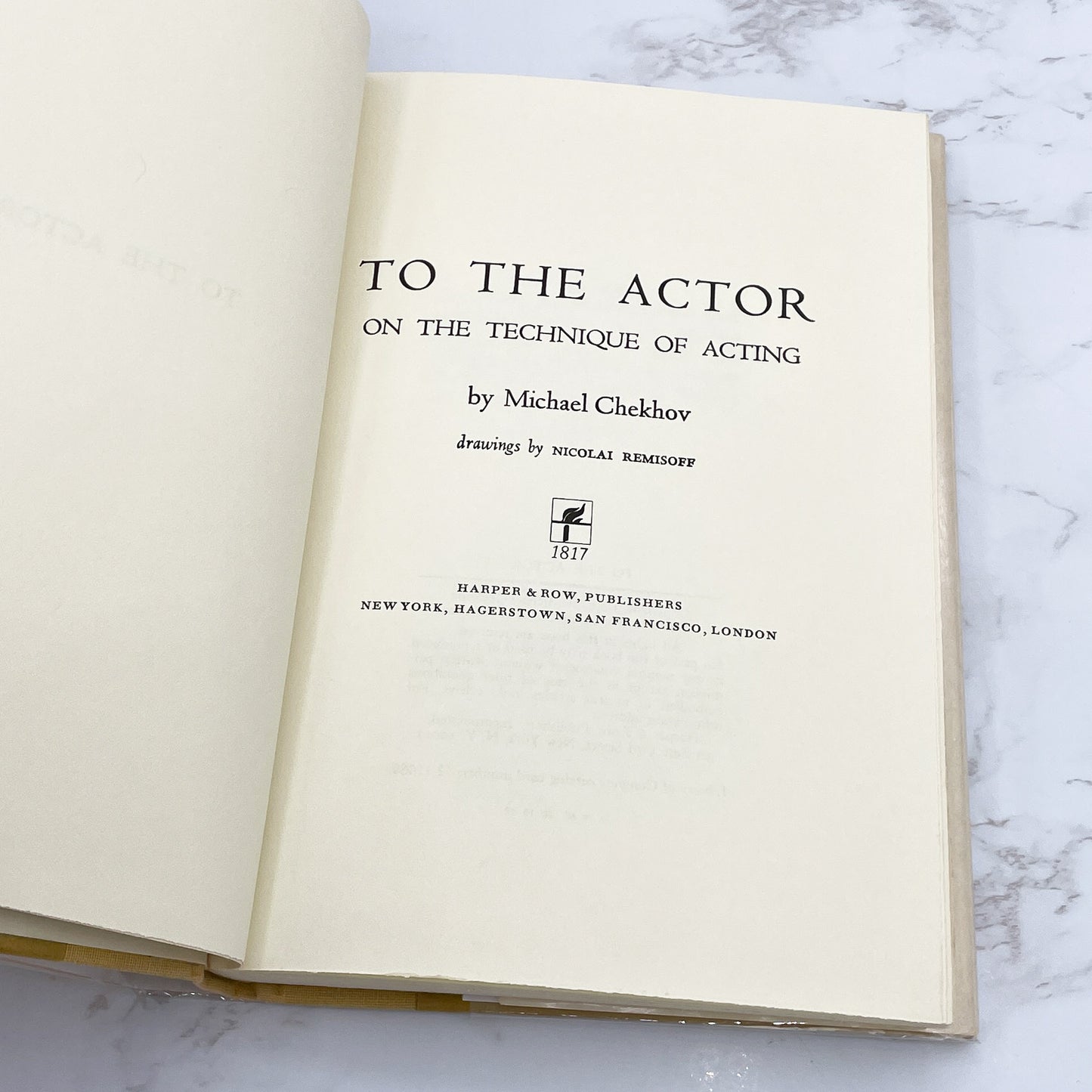 To the Actor on the Technique of Acting by Michael Chekhov [FIRST EDITION] 1953 • Harper & Row