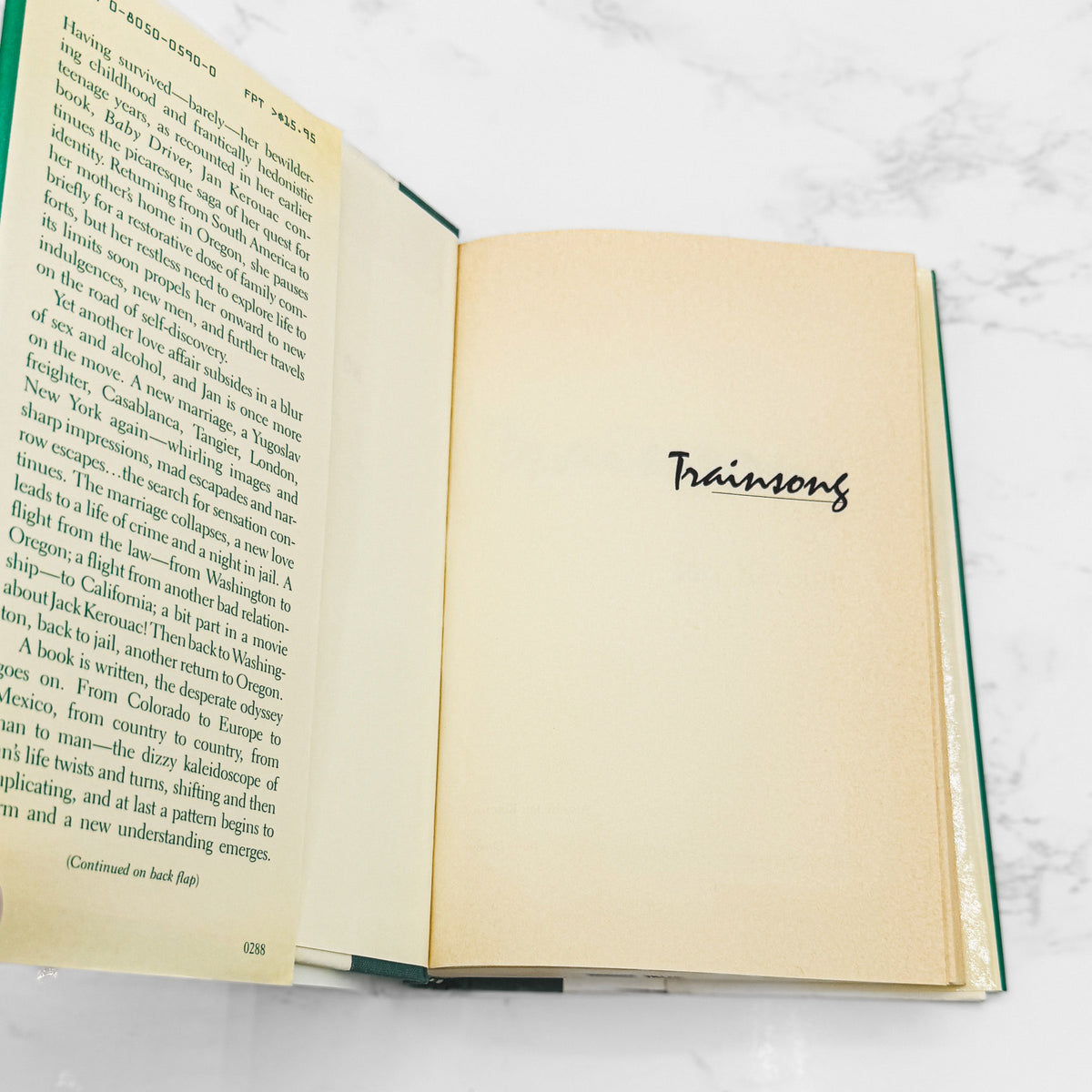 Train Song by Jan Kerouac [FIRST EDITION • FIRST PRINTING] 1988 • Henry Holt