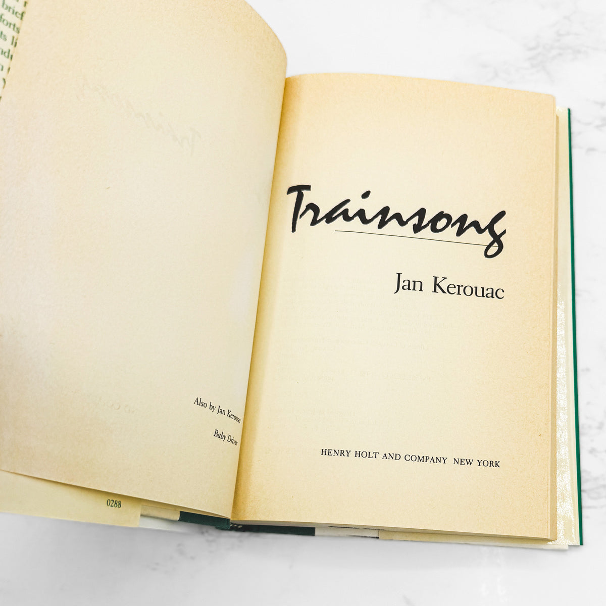 Train Song by Jan Kerouac [FIRST EDITION • FIRST PRINTING] 1988 • Henry Holt