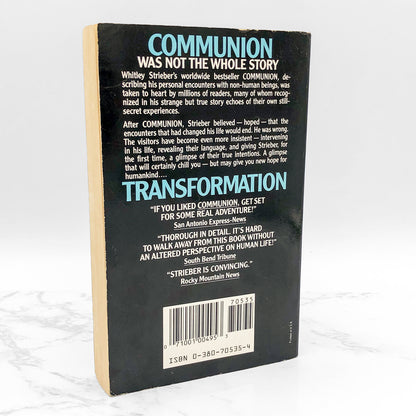 Transformation: The Breakthrough by Whitley Strieber [FIRST PAPERBACK PRINTING] 1989 • Avon