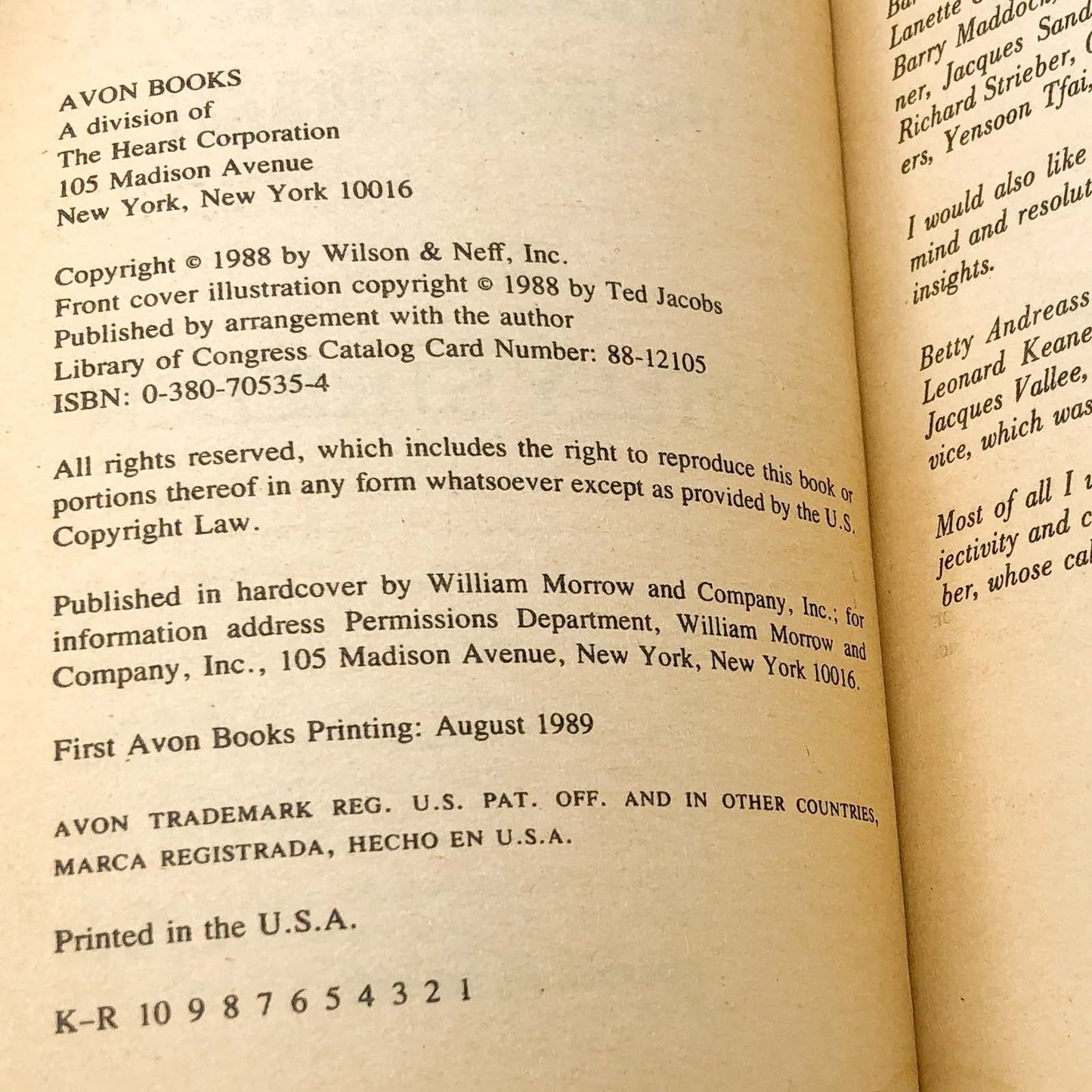 Transformation: The Breakthrough by Whitley Strieber [FIRST PAPERBACK PRINTING] 1989 • Avon