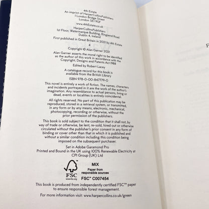 Treacle Walker by Alan Garner [U.K. FIRST EDITION] 2021 • 4th Estate