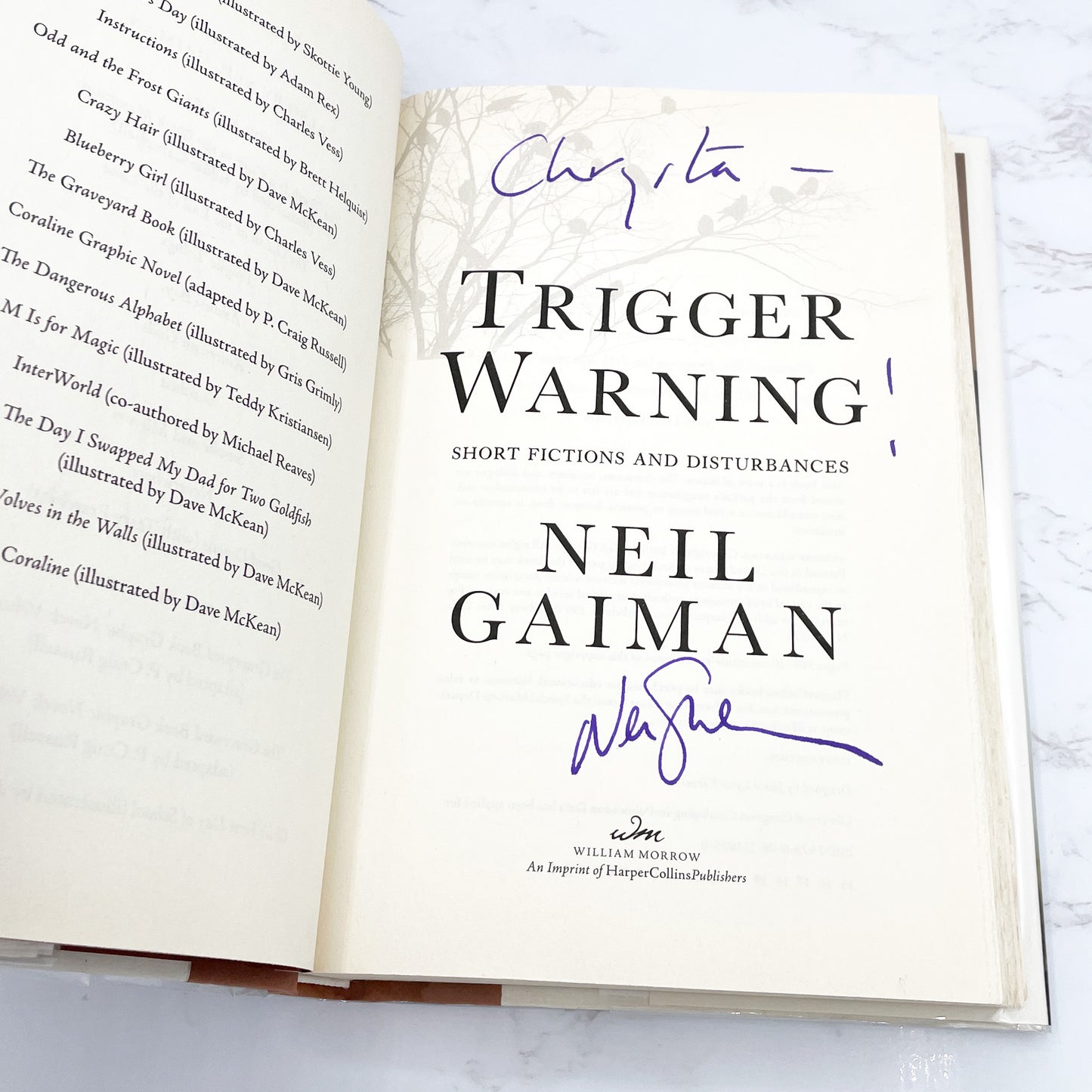 Trigger Warning: Short Fictions and Disturbances by Neil Gaiman SIGNED! [FIRST EDITION • FIRST PRINTING] 2015