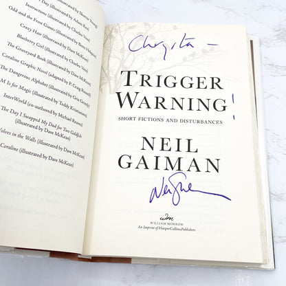 Trigger Warning: Short Fictions and Disturbances by Neil Gaiman SIGNED! [FIRST EDITION • FIRST PRINTING] 2015