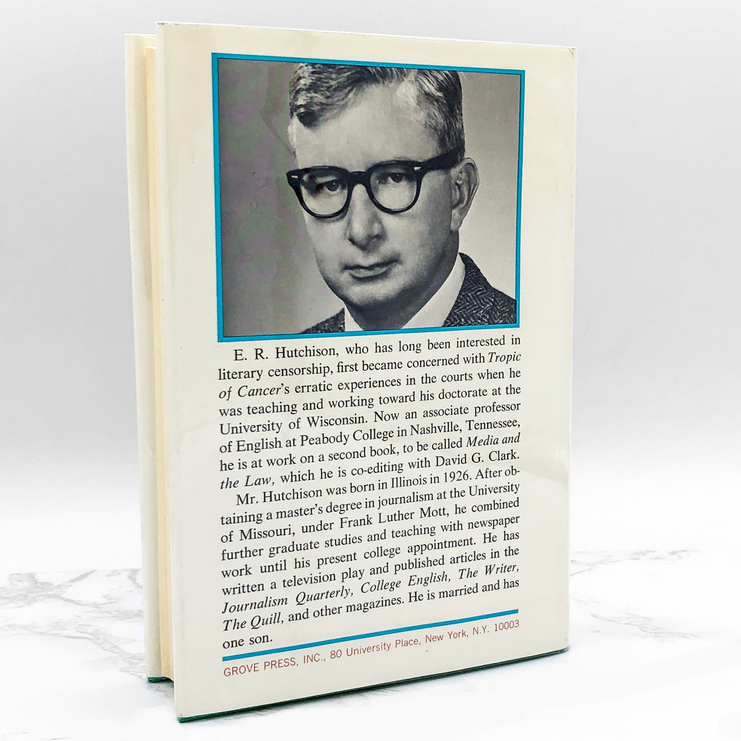Tropic Of Cancer On Trial: A Case History Of Censorship by E.R. Hutchison [FIRST EDITION] 1968 • Grove Press
