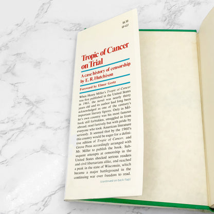 Tropic Of Cancer On Trial: A Case History Of Censorship by E.R. Hutchison [FIRST EDITION] 1968 • Grove Press