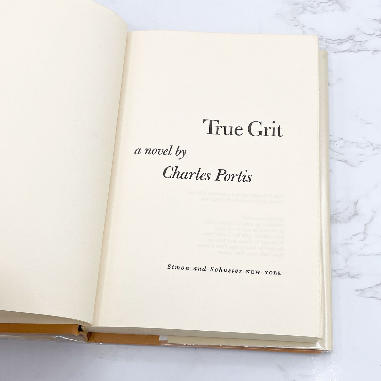 True Grit by Charles Portis [FIRST BOOK CLUB EDITION] 1968 • Simon & Schuster