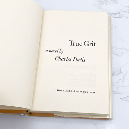 True Grit by Charles Portis [FIRST BOOK CLUB EDITION] 1968 • Simon & Schuster