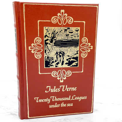 Twenty Thousand Leagues Under the Sea by Jules Verne [LEATHER-BOUND HARDCOVER] 1986 • The Booklovers Library