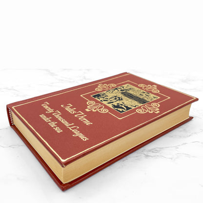 Twenty Thousand Leagues Under the Sea by Jules Verne [LEATHER-BOUND HARDCOVER] 1986 • The Booklovers Library