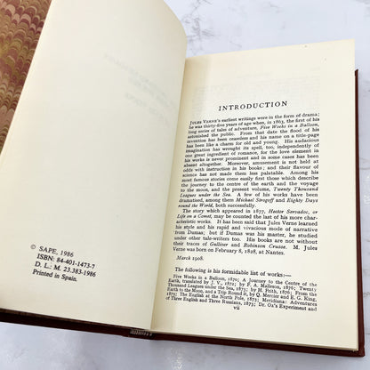 Twenty Thousand Leagues Under the Sea by Jules Verne [LEATHER-BOUND HARDCOVER] 1986 • The Booklovers Library