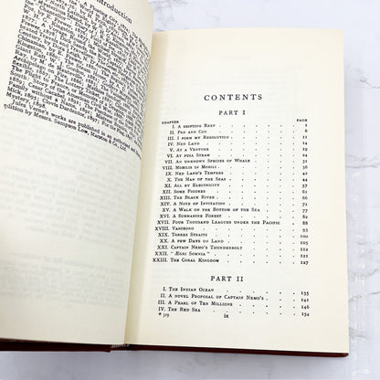 Twenty Thousand Leagues Under the Sea by Jules Verne [LEATHER-BOUND HARDCOVER] 1986 • The Booklovers Library