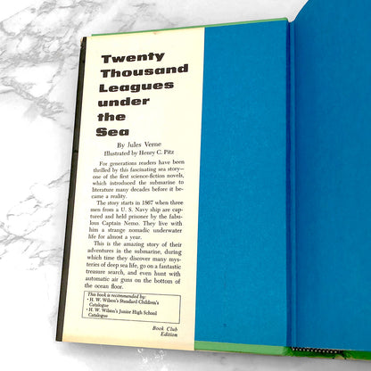 Twenty Thousand Leagues Under the Sea by Jules Verne [ILLUSTRATED HARDCOVER] 1956 • Nelson Doubleday