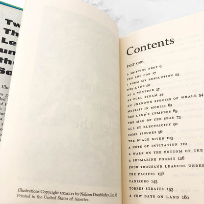 Twenty Thousand Leagues Under the Sea by Jules Verne [ILLUSTRATED HARDCOVER] 1956 • Nelson Doubleday