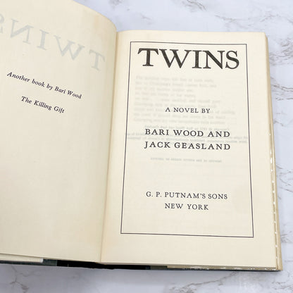 Twins by Bari Wood & Jack Geasland [1977 HARDCOVER] • BCE • G.P. Putnam's Sons