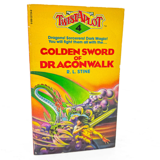 Golden Sword of Dragonwalk by R.L. Stine [FIRST EDITION PAPERBACK] 1983 • Twistaplot #4