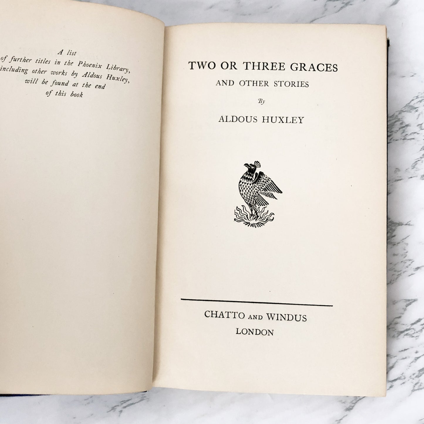 Two or Three Graces and Other Stories by Aldous Huxley [U.K. FIRST EDITION] 1933 • Chatto & Windus