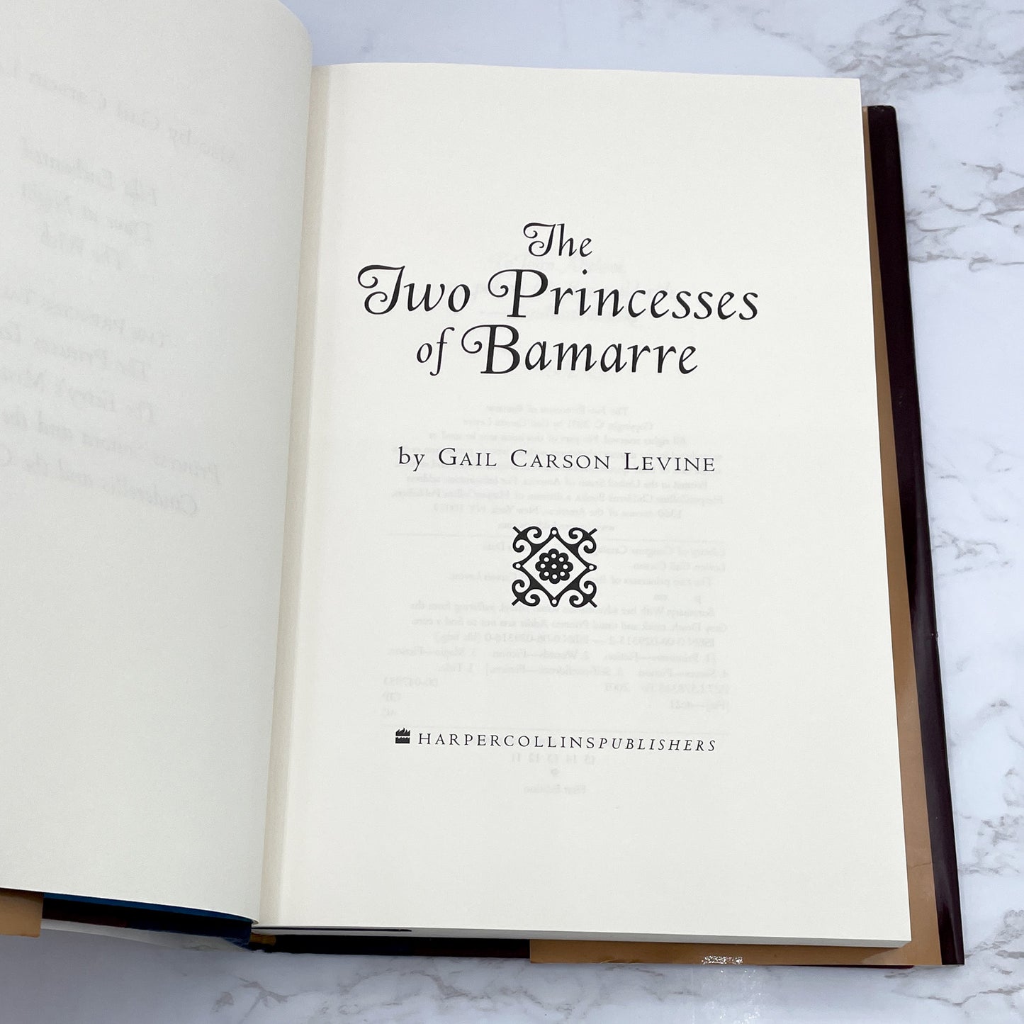 The Two Princesses of Bamarre by Gail Carson Levine [FIRST EDITION] 2001 • Harper Collins