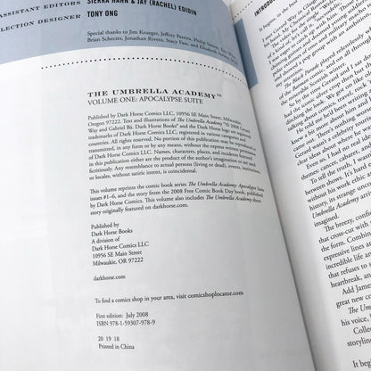 The Umbrella Academy: Volumes #1-3 by Gerard Way & Gabriel Bá [THREE PAPERBACK SET] 2019 • Dark Horse Books