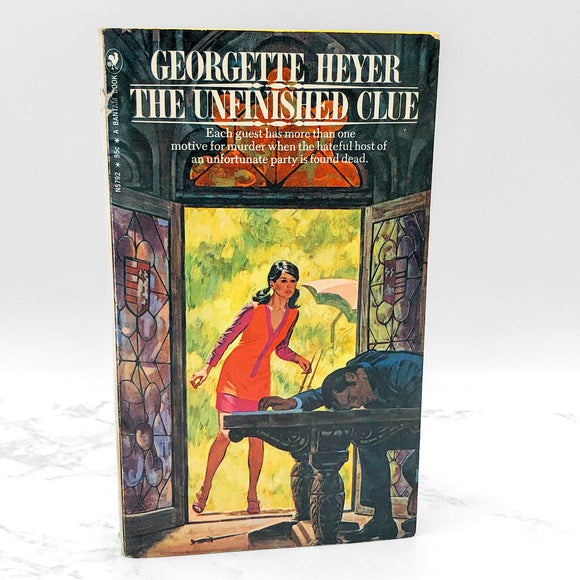 The Unfinished Clue by Georgette Heyer [FIRST U.S. PAPERBACK PRINTING] 1971 • Bantam Books