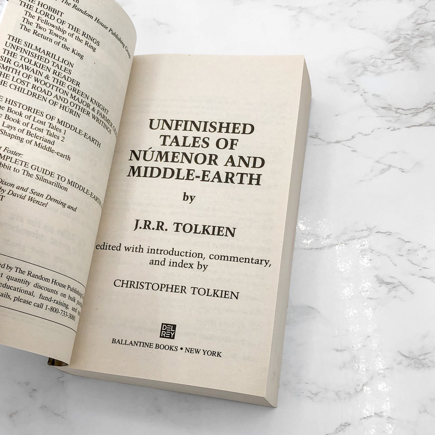 Unfinished Tales of Númenor and Middle-Earth by J.R.R. Tolkien [1988 PAPERBACK] • Ballantine • Later Printing