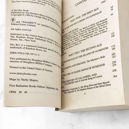 Unfinished Tales of Númenor and Middle-Earth by J.R.R. Tolkien [1988 PAPERBACK] • Ballantine • Later Printing