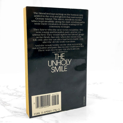 The Unholy Smile by Gregory A. Douglas [FIRST EDITION PAPERBACK] 1979 • Zebra Horror • Mint!