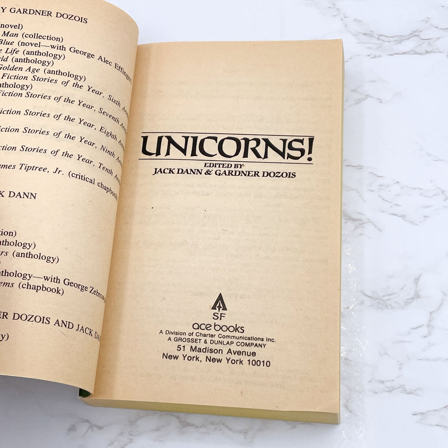 Unicorns! edited by Jack Dann & Gardner Dozois [FIRST PAPERBACK PRINTING] 1982 • Ace • Ursula K. Le Guin, Gene Wolfe, T.H. White...