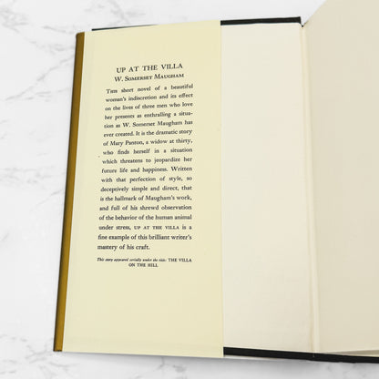 Up At the Villa by W. Somerset Maugham [FIRST EDITION FACSIMILE] • 2000 • Book of the Month