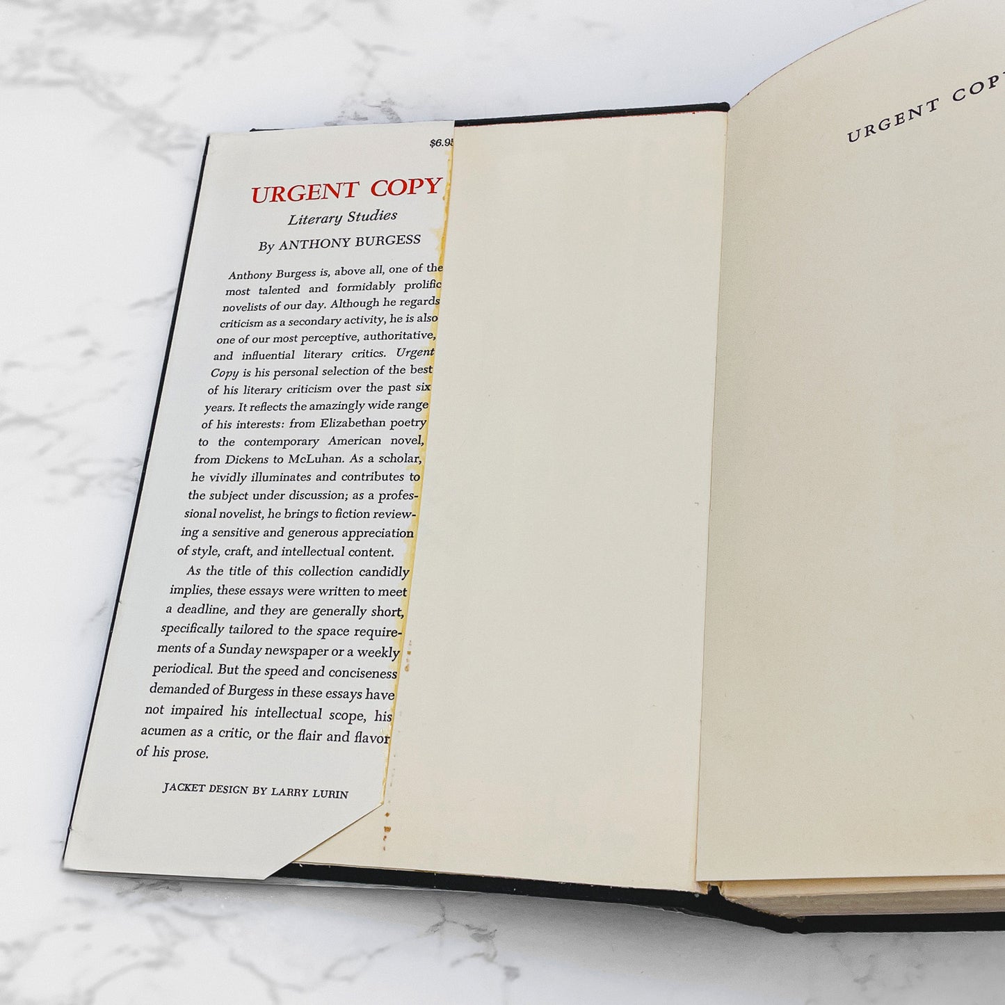 Urgent Copy: Literary Studies by Anthony Burgess [FIRST EDITION • FIRST PRINTING] 1968 • Norton