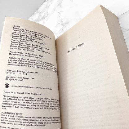 Valentine by Tom Savage [FIRST PAPERBACK EDITION] 1997 • Onyx