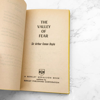 The Valley of Fear by Sir Arthur Conan Doyle [1970 PAPERBACK] • Berkley Medallion • Sherlock #7