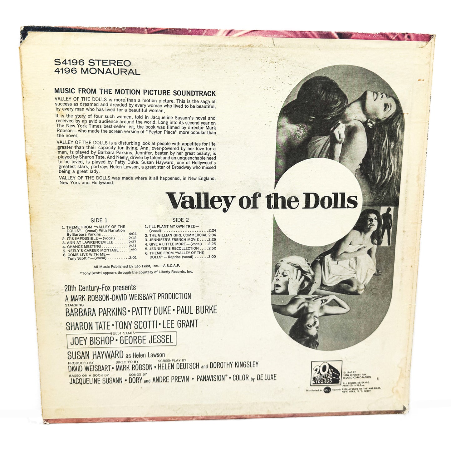 Valley of the Dolls – Music From The Motion Picture Soundtrack [VINYL LP] 1967 • 20th Century Fox