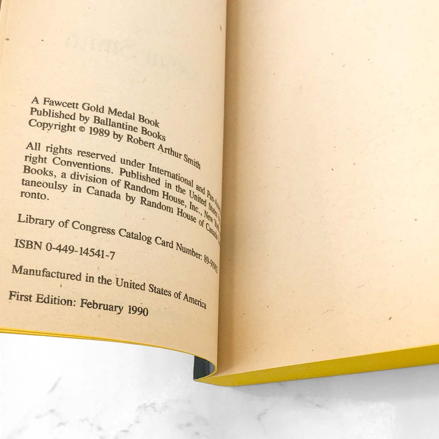 Vampire Notes by Robert Arthur Smith [FIRST EDITION PAPERBACK] 1990 • Fawcett Gold Medal