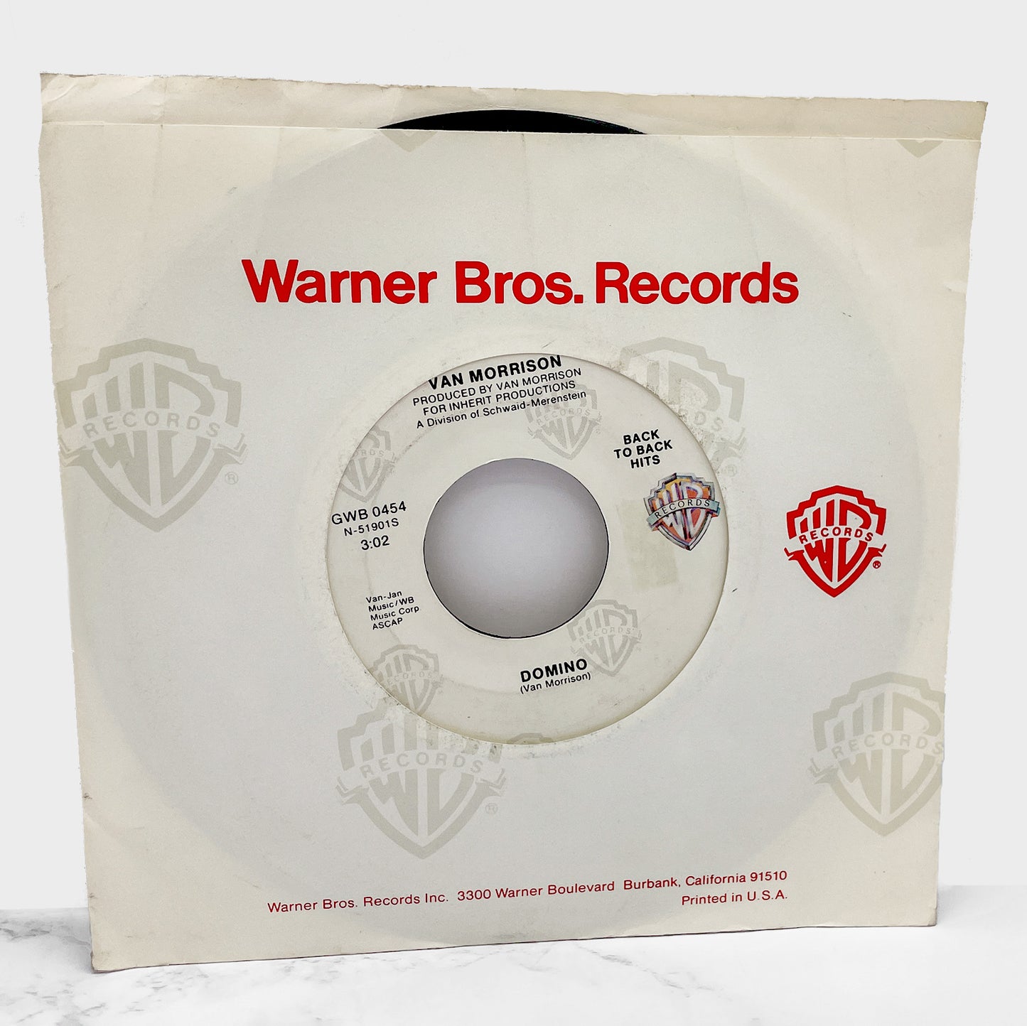 Van Morrison – Domino • Moondance [7" VINYL] 1980 • Warner Bros.