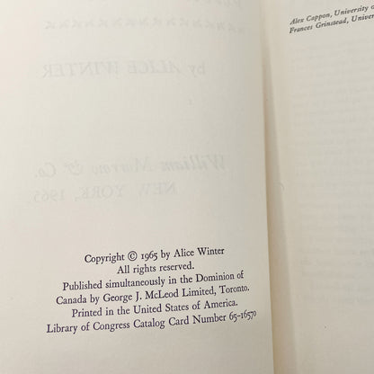 The Velvet Bubble by Alice Winter SIGNED! [FIRST EDITION] 1965 • William Morrow